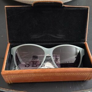 SEE brand blue and tortoise sunglasses